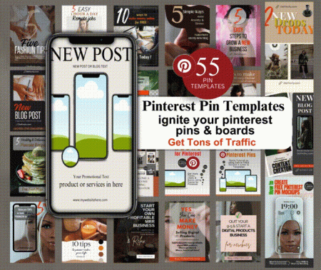 55 Pinterest Pin Canva Templates