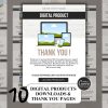 digital product download and thank you mockups