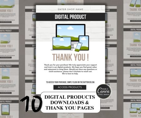 digital product download and thank you mockups