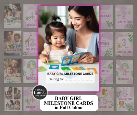 BABY GIRL MILESTONE CARDS