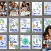 Baby Boy Milestone cards with date spaces