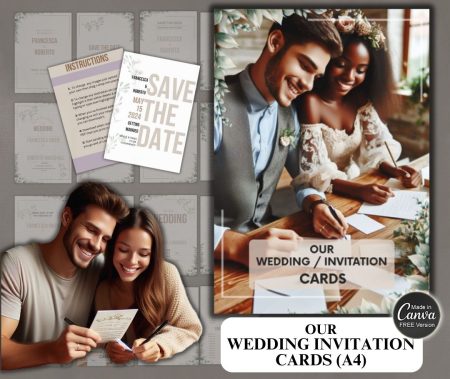 A4 Wedding Invitations Cards