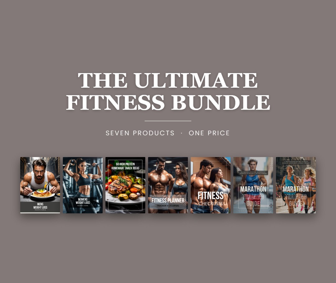 The Ultimate Fitness Bundle - seven editable fitness products